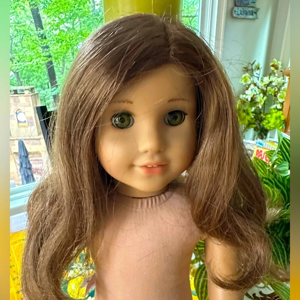 American Girl Rebecca Brown Hair/Hazel Eyes w/Pierced Ears VGUC